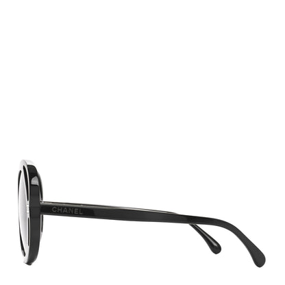 Chanel Acetate Round Sunglasses 71572A Black 3 of 7