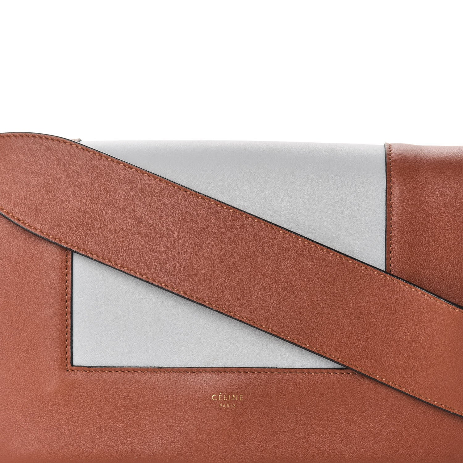 Celine Shiny Smooth Calfskin Medium Frame Shoulder Bag Maple Frost 9 of 9