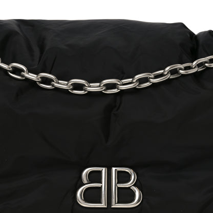 Balenciaga Nylon Large Monaco Chain Shoulder Bag Black 7 of 9