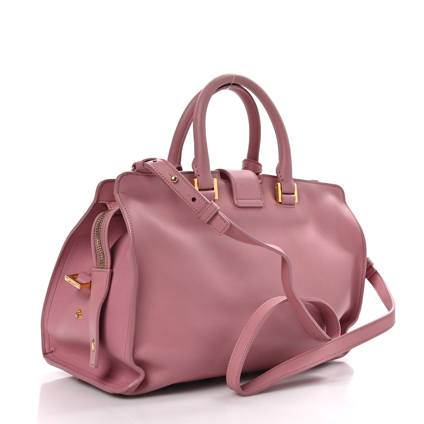 SAINT LAURENT Calfskin Small Classic Y Cabas Vieux Rose