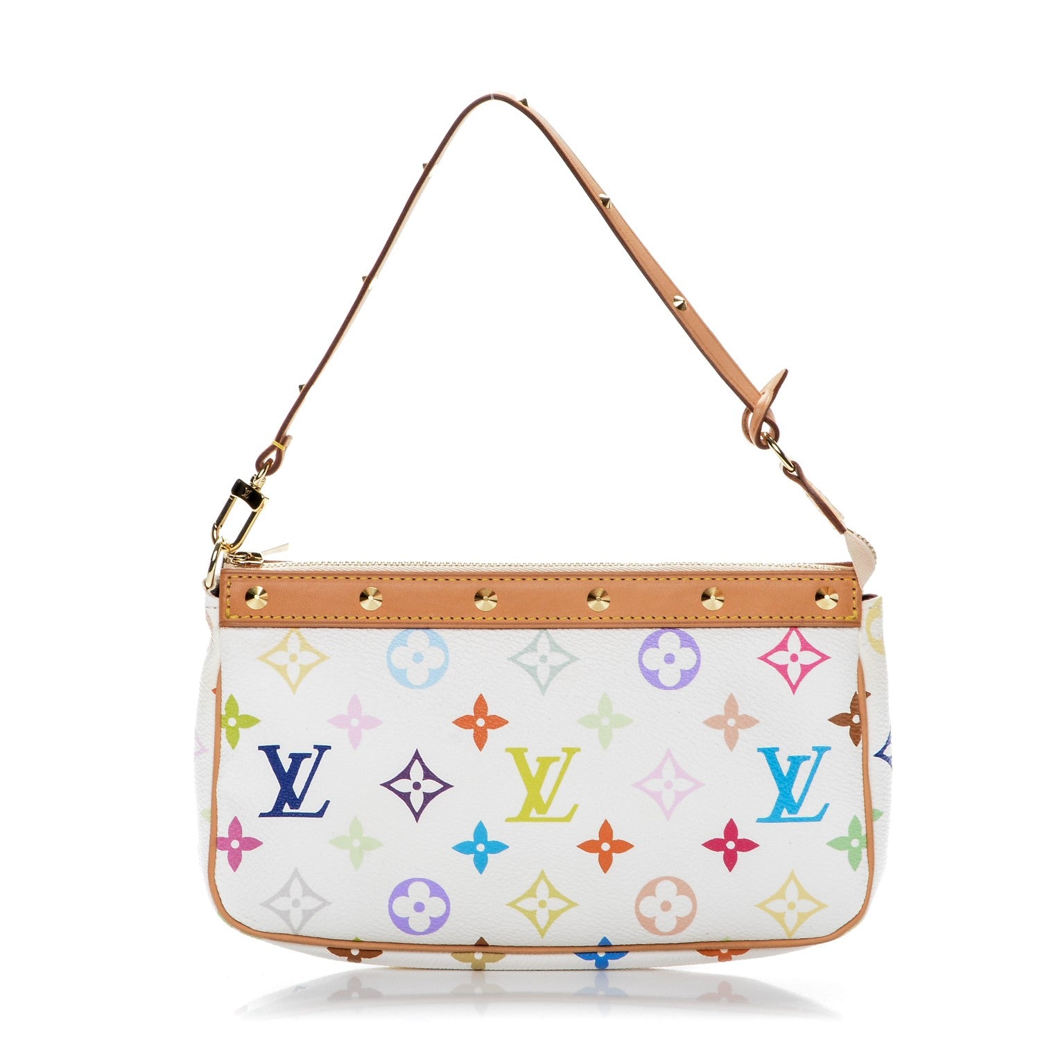 Louis Vuitton Monogram Multicolor Pochette Accessories White 1 of 8