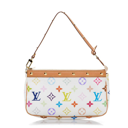 Louis Vuitton Monogram Multicolor Pochette Accessories White 1 of 8