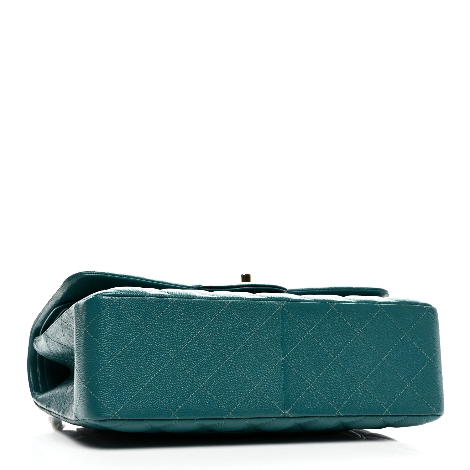 Chanel Caviar Quilted Jumbo Double Flap Green 4 of 10
