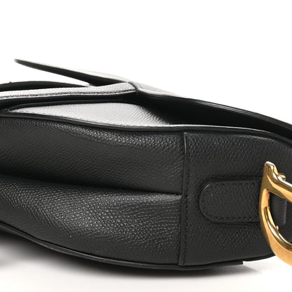 Christian Dior Grained Calfskin Saddle Bag Black 10 of 10