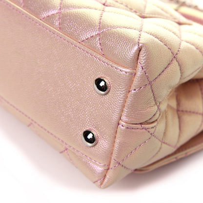 Chanel Iridescent Caviar Quilted Mini Coco Handle Flap Pink 12 of 13