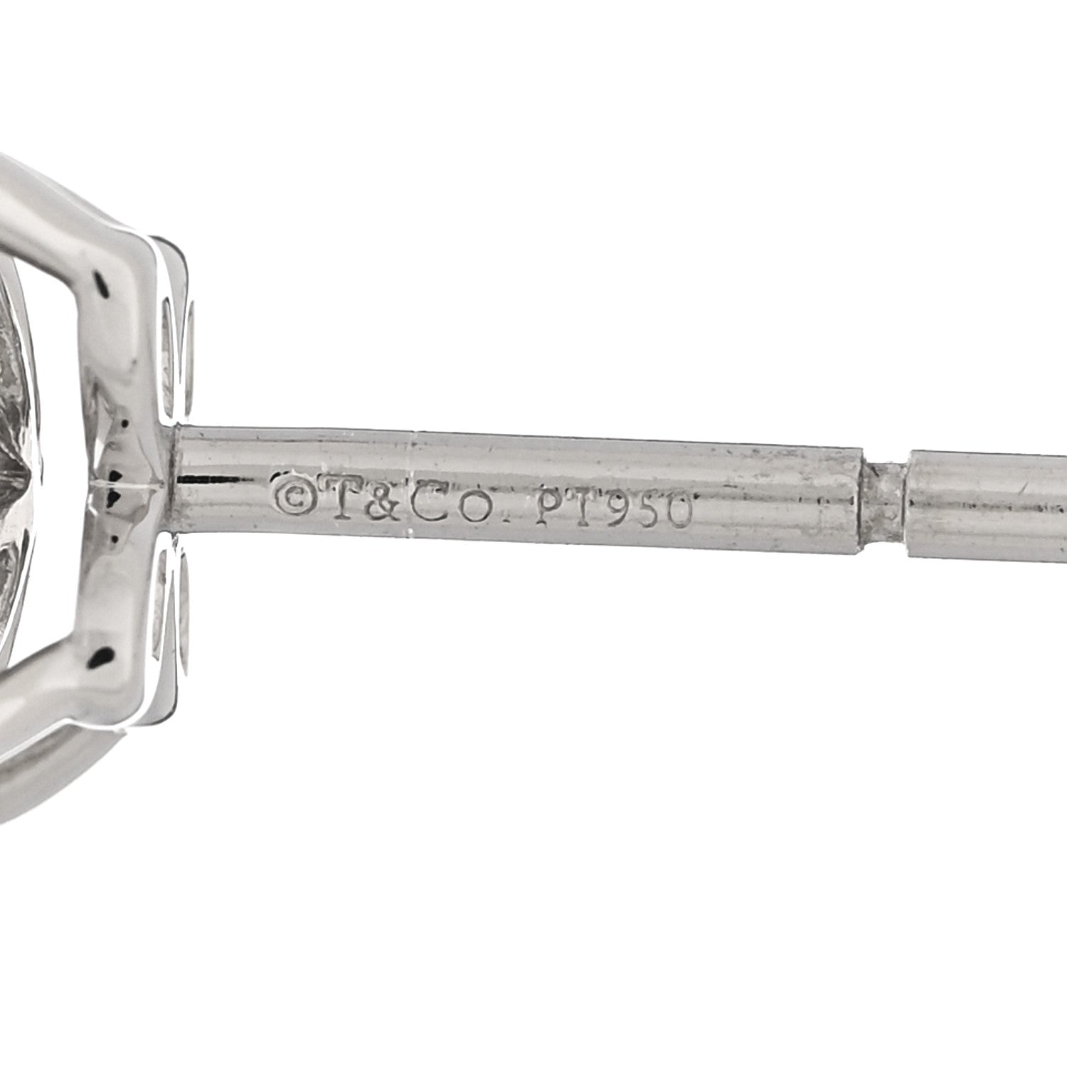 Tiffany Platinum Diamond .64ct Small Victoria Earrings 4 of 5