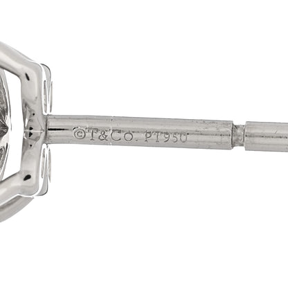 Tiffany Platinum Diamond .64ct Small Victoria Earrings 4 of 5