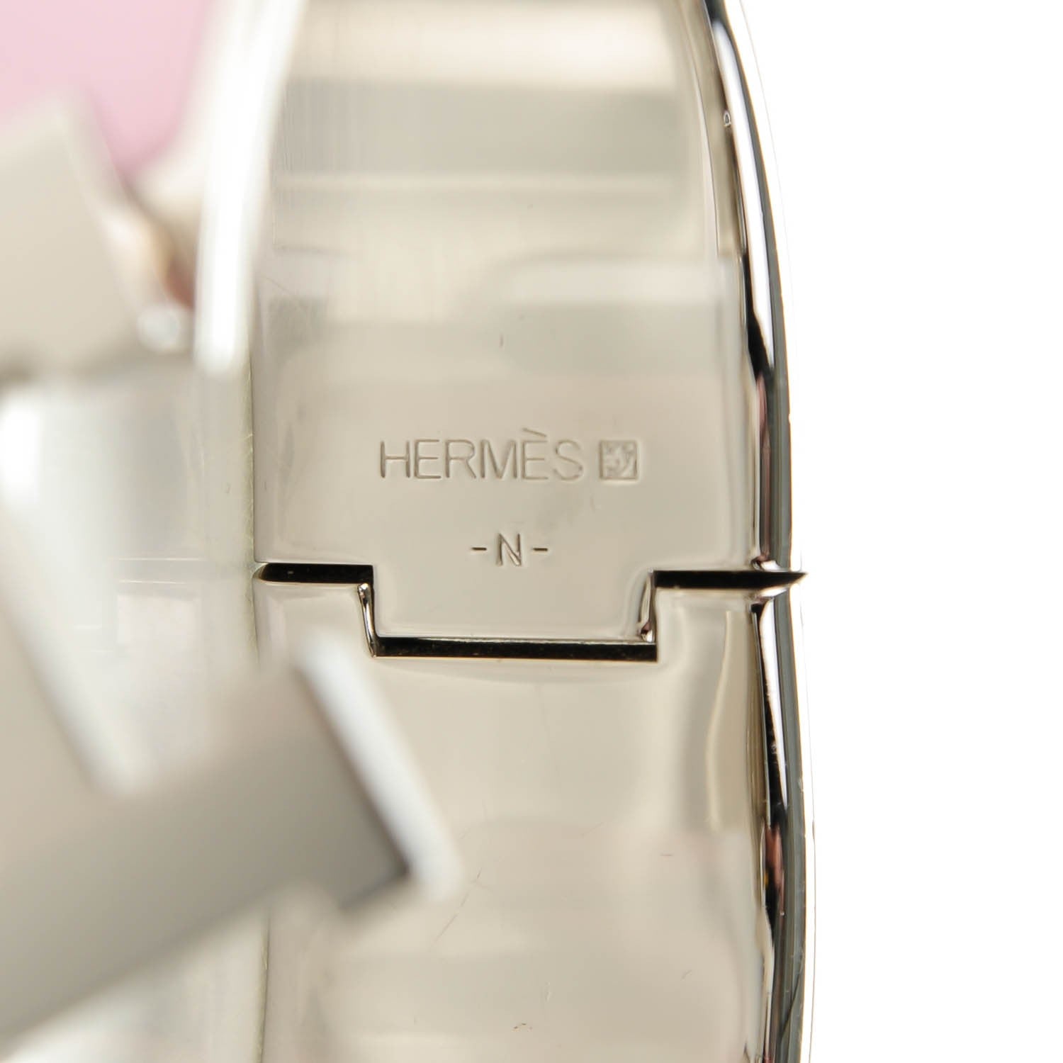 Hermes Enamel Wide Clic Clac H Bracelet PM Rose Poudre 5 of 6