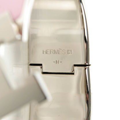 Hermes Enamel Wide Clic Clac H Bracelet PM Rose Poudre 5 of 6