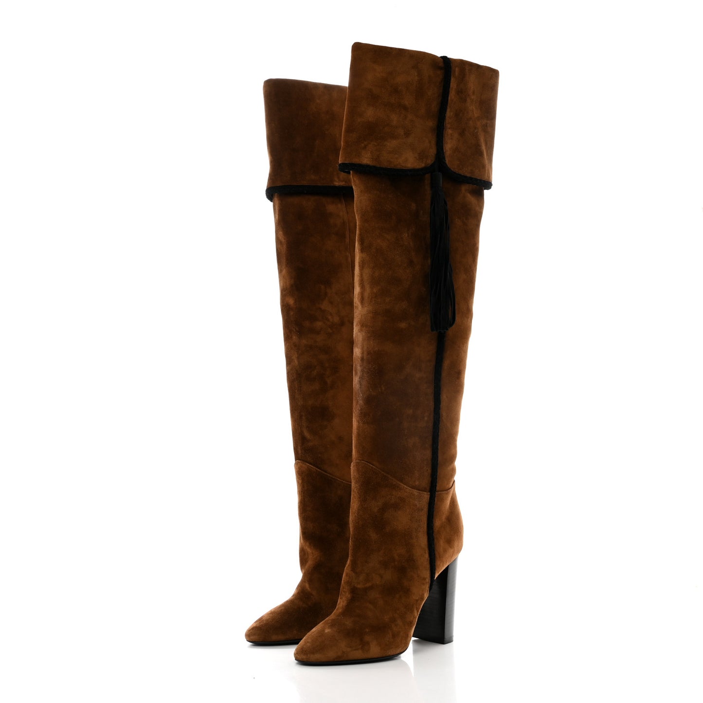 Suede Over The Knee Boots 36 Brown