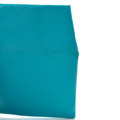 Hermes Chevre Mysore Bastia Coin Purse Turquoise 11 of 12
