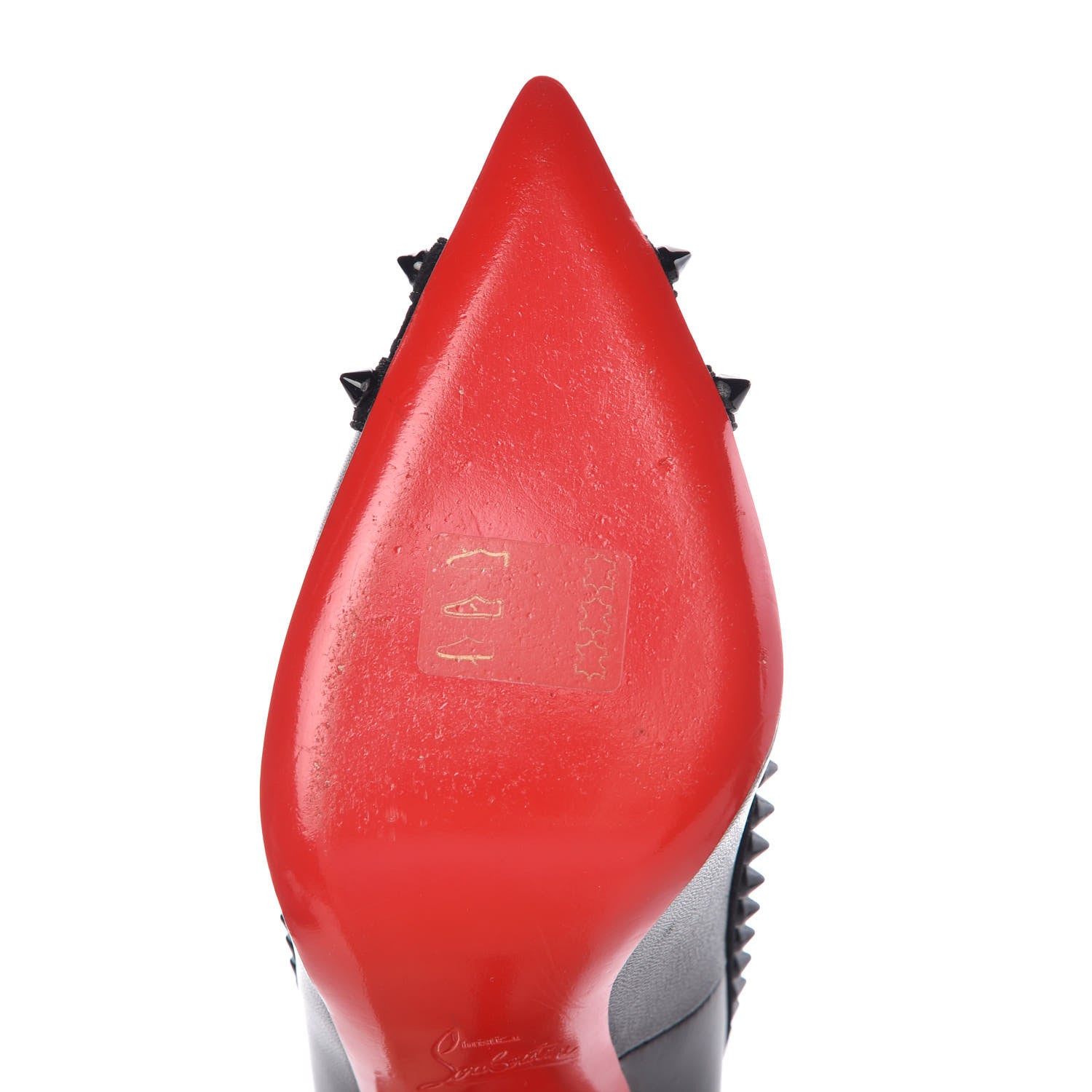 Christian Louboutin Nappa Malabar Hill Spikes 100 Pumps 37 Black 10 of 12