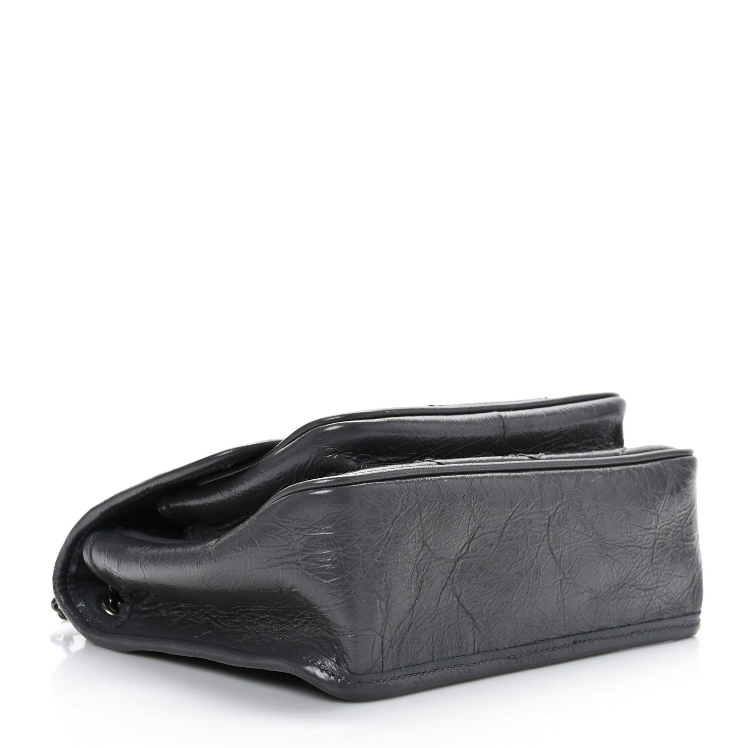 Saint Laurent Crinkled Calfskin Matelasse Monogram Baby Niki Chain Satchel Storm 3 of 8