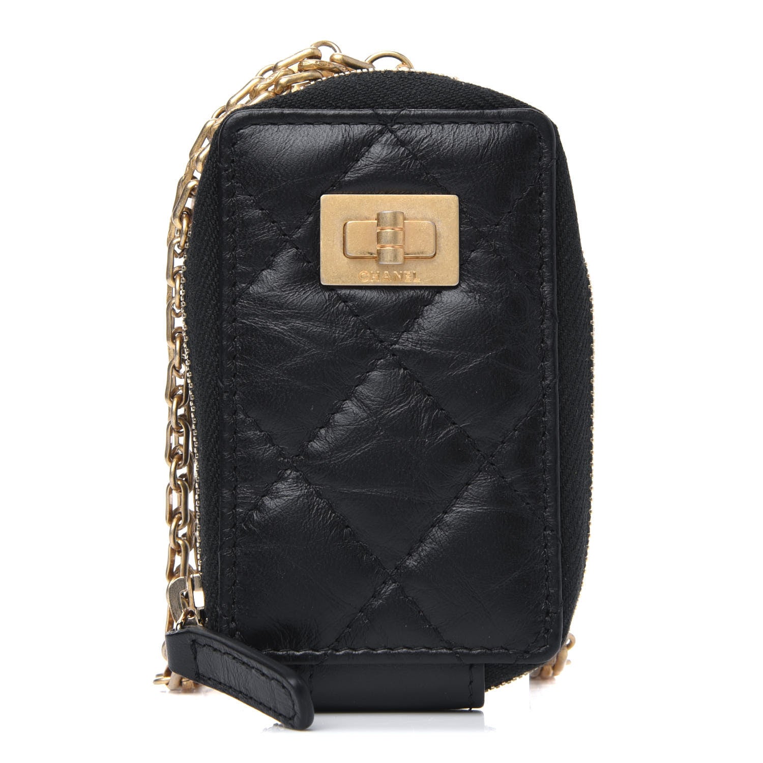 Chanel Aged Calfskin Quilted 2.55 Reissue Clutch With Chain Black 1 of 4