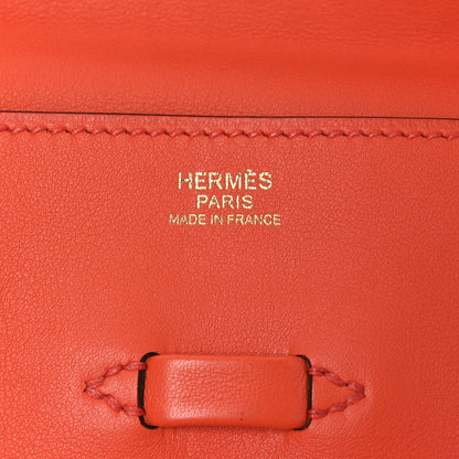 Hermes Evercolor Pliplat Clutch Orange 17 of 36
