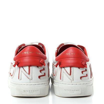 Givenchy Calfskin Reverse Logo Womens Urban Street Sneakers 38.5 White Red 7 of 11