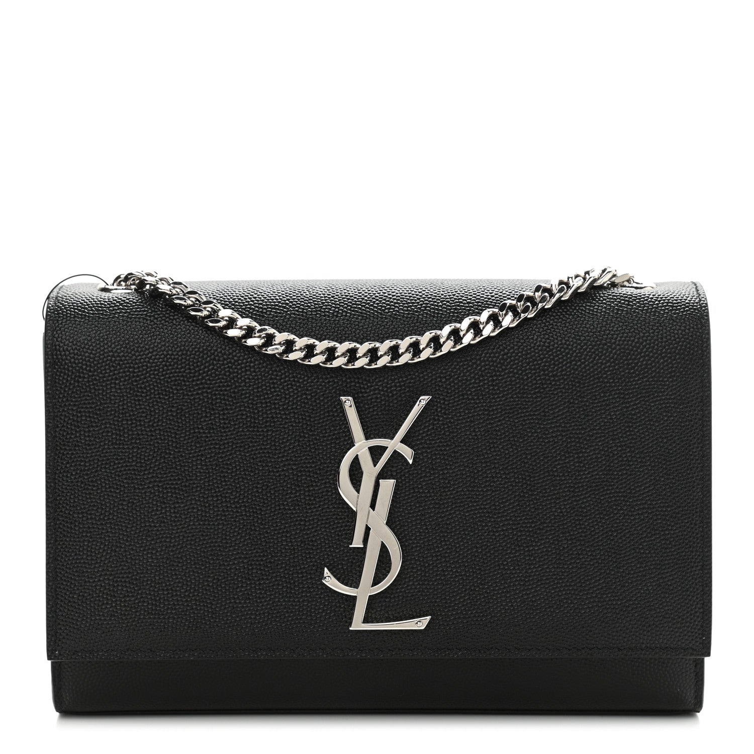 Saint Laurent Grain De Poudre Small Monogram Kate Satchel Black 1 of 10