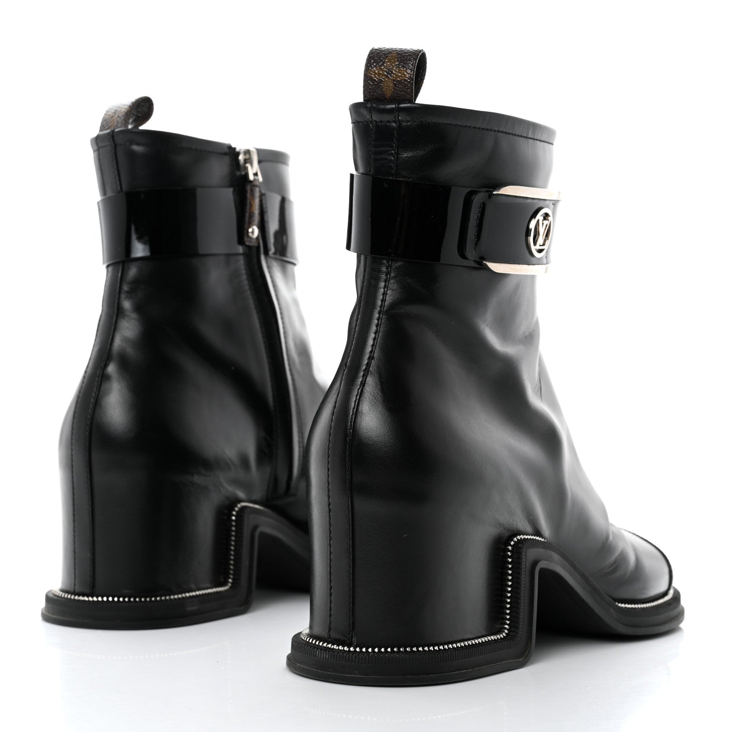 Louis Vuitton Calfskin Moonlight Boots 41 Black 4 of 8