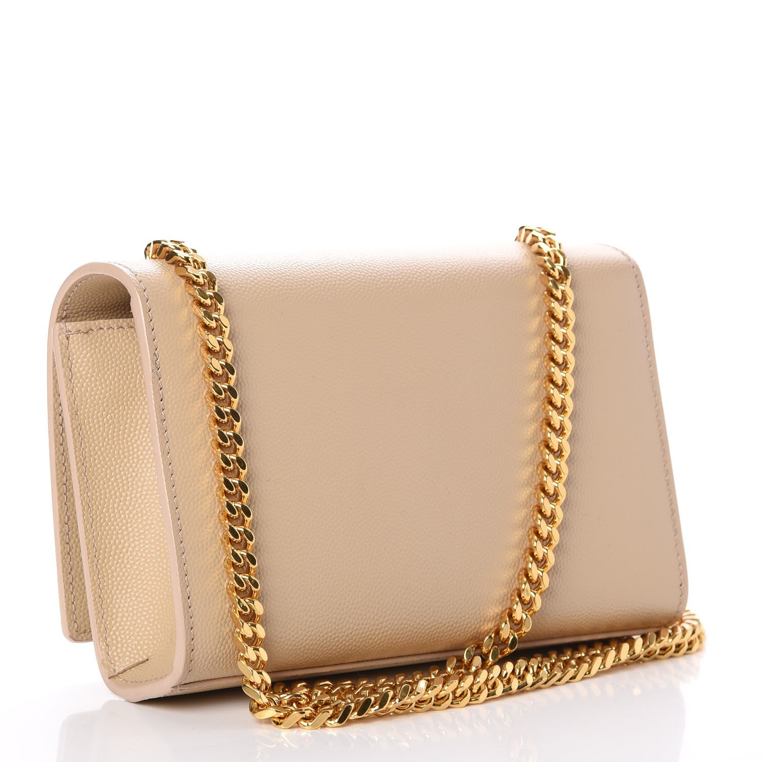 Saint Laurent Grain De Poudre Small Monogram Kate Satchel Nude Powder 3 of 6