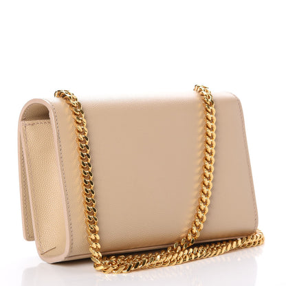 Saint Laurent Grain De Poudre Small Monogram Kate Satchel Nude Powder 3 of 6