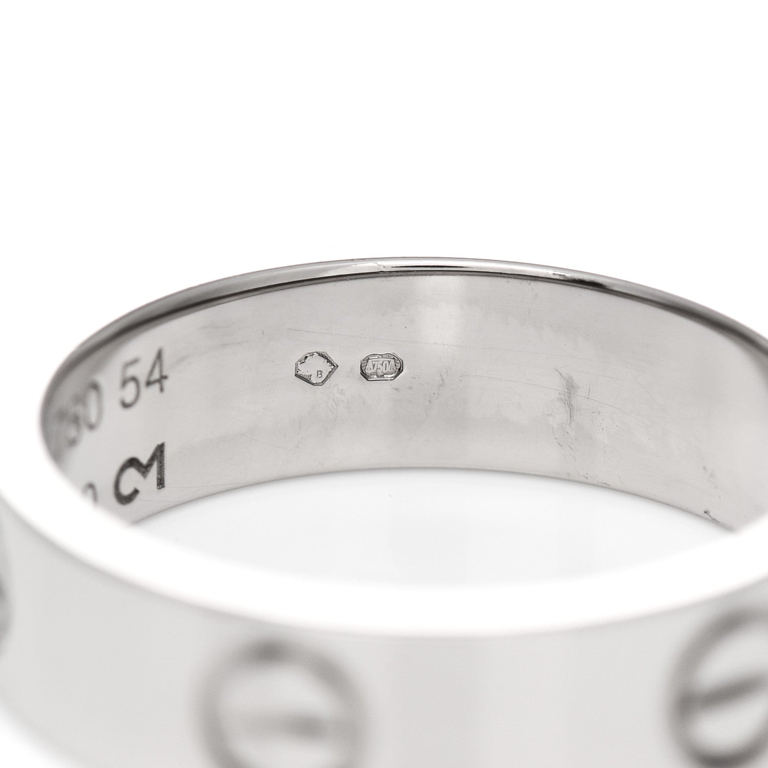 Cartier 18K White Gold 5.5mm LOVE Ring 54 7 5 of 6