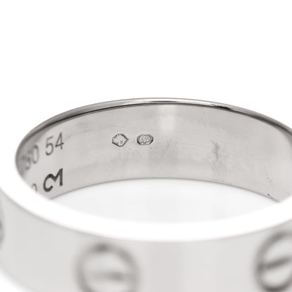 Cartier 18K White Gold 5.5mm LOVE Ring 54 7 5 of 6