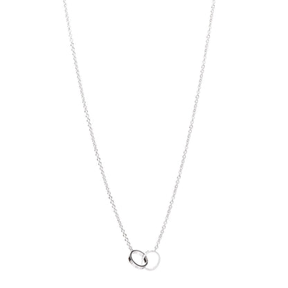 Cartier 18K White Gold Interlocking LOVE Necklace 1 of 9