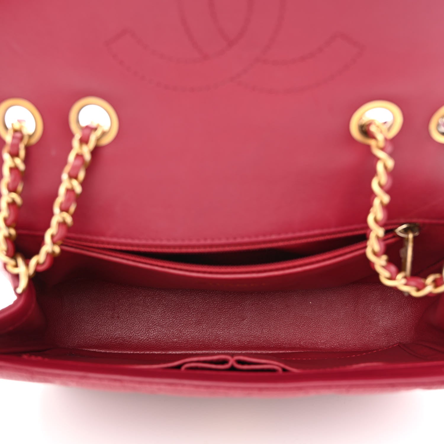 Chanel Caviar Quilted Small CC Filigree Flap Burgundy 5 of 10