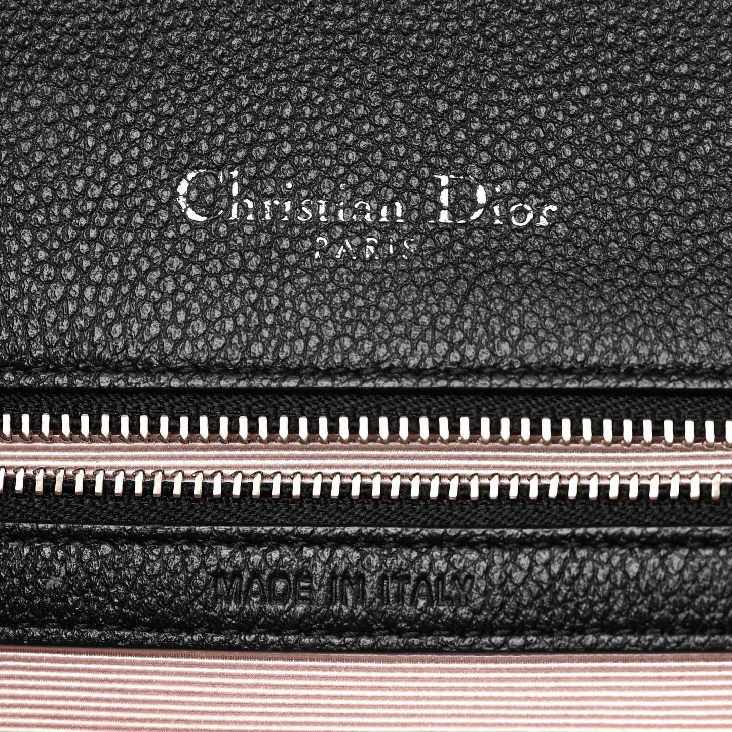 Grained Calfskin Medium Diorama Flap Bag Black