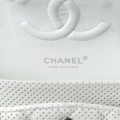 Chanel Lambskin Perforated Medium Double Flap White 7 of 10