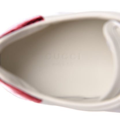 Gucci Calfskin Ayers Web Womens Ace Bow Lace Sneakers 38.5 White 10 of 14
