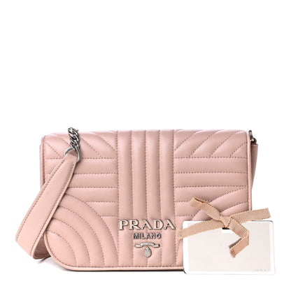 Prada Nappa Impunture Small Diagramme Crossbody Bag Cipria 1 of 6