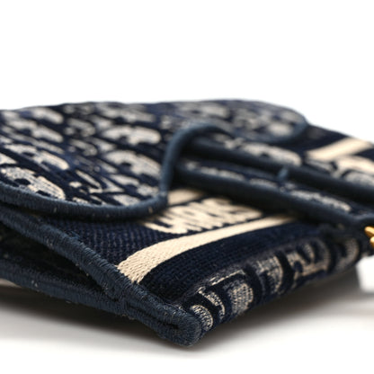 Christian Dior Oblique Slim Saddle Pouch Blue 9 of 9