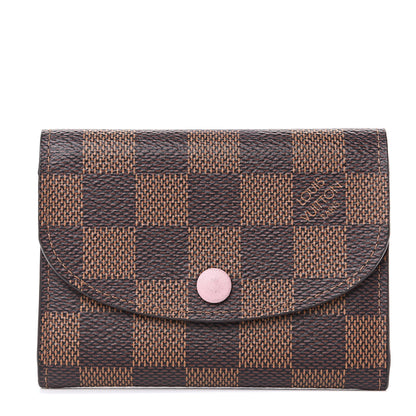Louis Vuitton Damier Ebene Rosalie Coin Purse Rose Ballerine 1 of 8