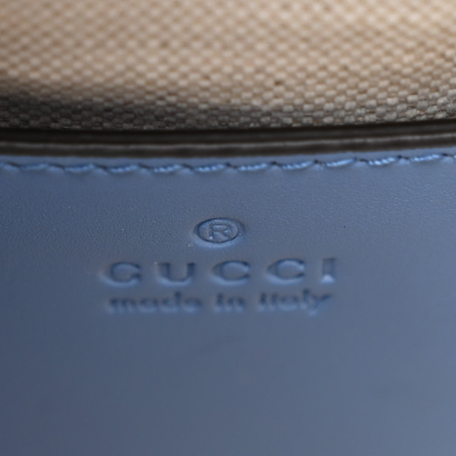 Gucci Calfskin Bamboo Backpack Mineral Blue 6 of 11
