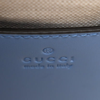 Gucci Calfskin Bamboo Backpack Mineral Blue 6 of 11
