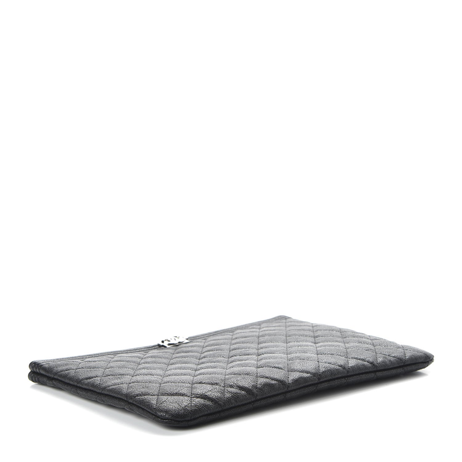 Chanel Caviar Quilted Medium Boy Cosmetic Case Black 4 of 11