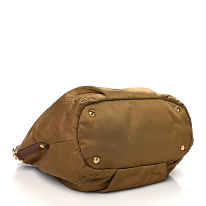 Prada Tessuto Nylon Vitello Daino Tote Tabacco 4 of 9