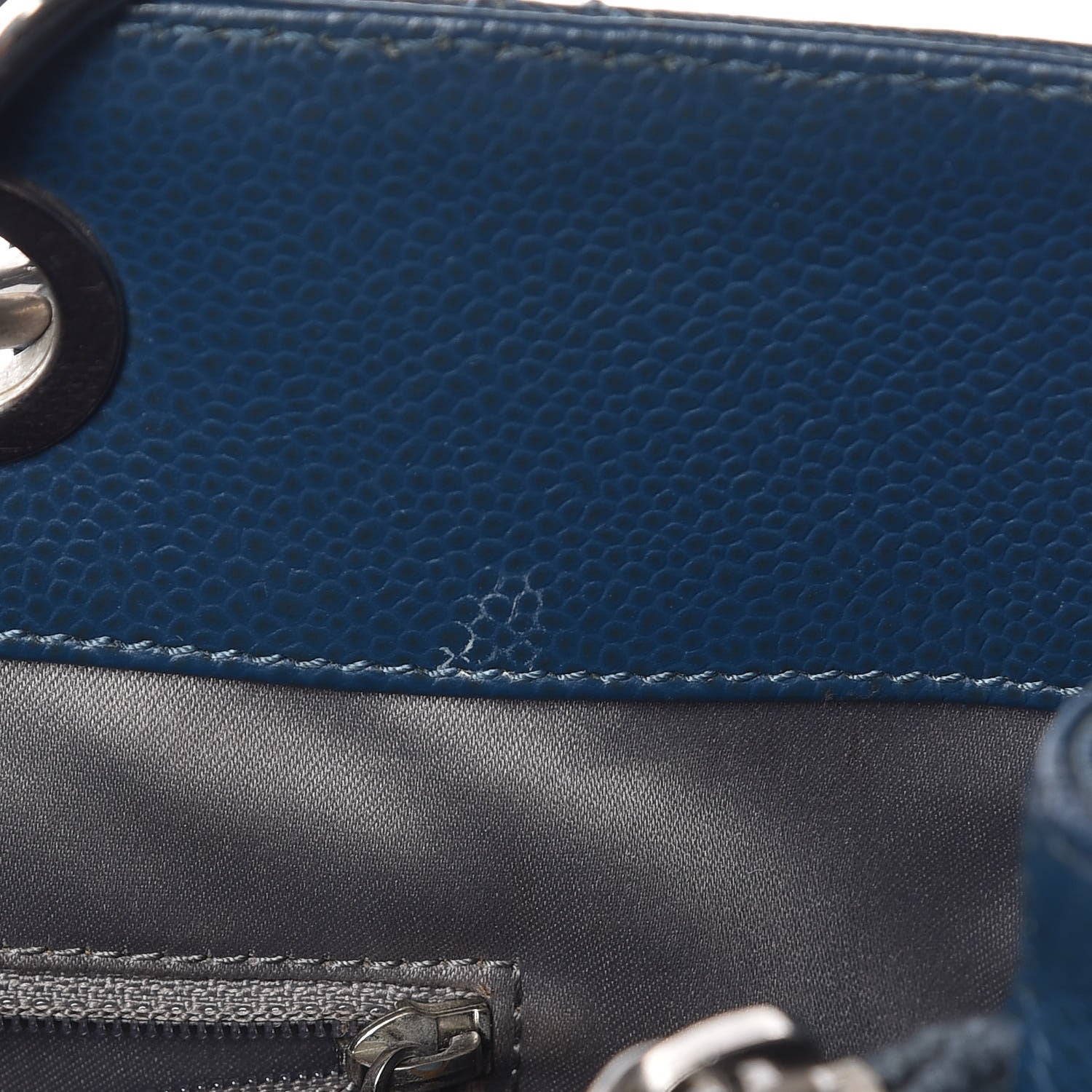 Chanel Caviar Quilted XL Grand Shopping Tote GST Dark Blue 11 of 13
