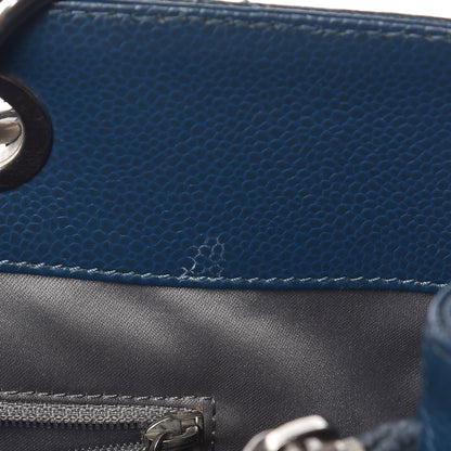 Chanel Caviar Quilted XL Grand Shopping Tote GST Dark Blue 11 of 13