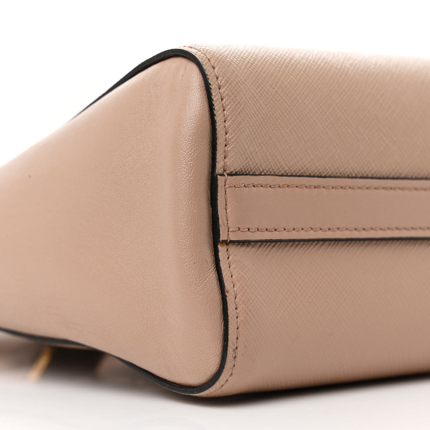 Saffiano Soft Calfskin Small Zippered Tote Cipria