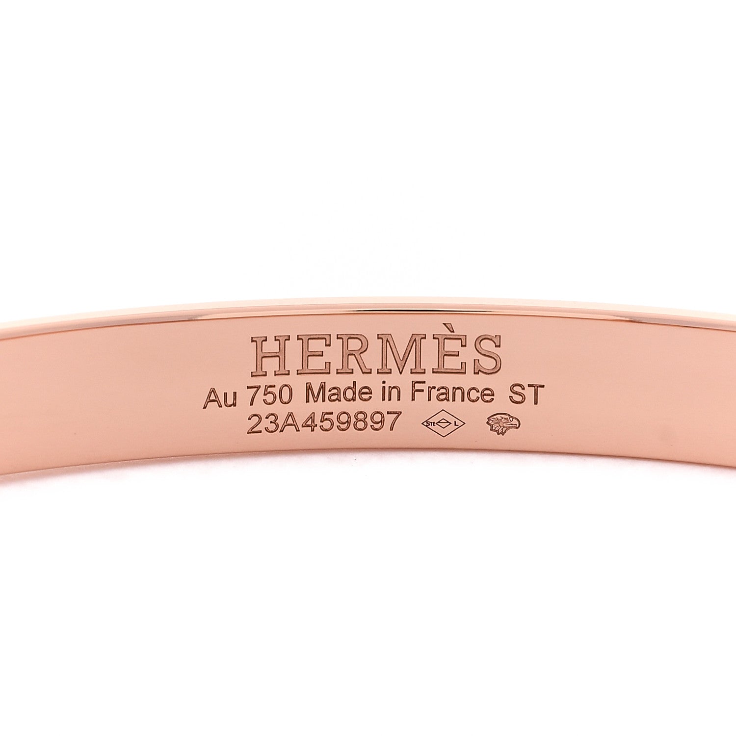 Hermes 18K Rose Gold Diamond PM Collier De Chien Bracelet ST 3 of 4