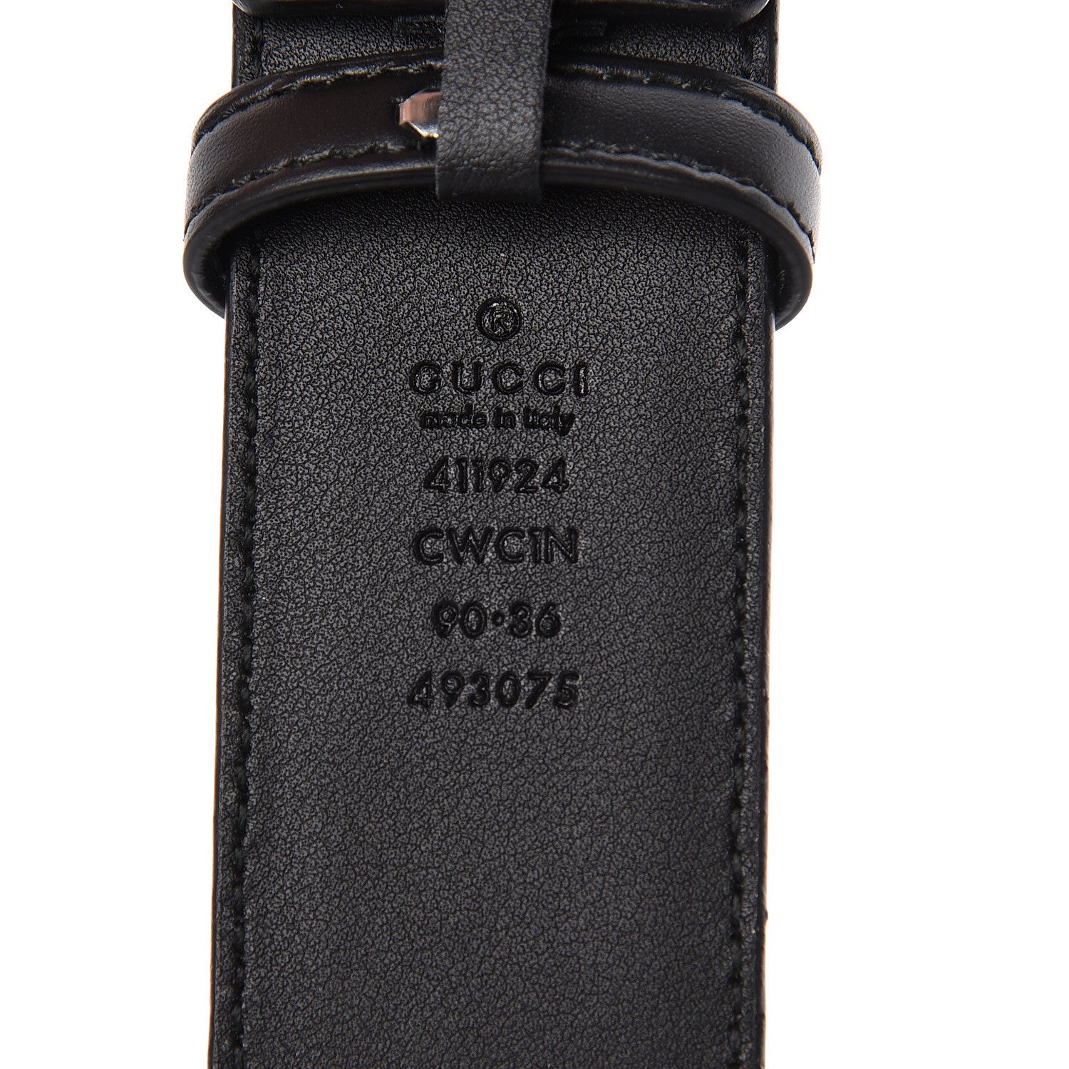 Gucci Guccissima Signature Interlocking G 40mm Belt 90 36 Black 4 of 6