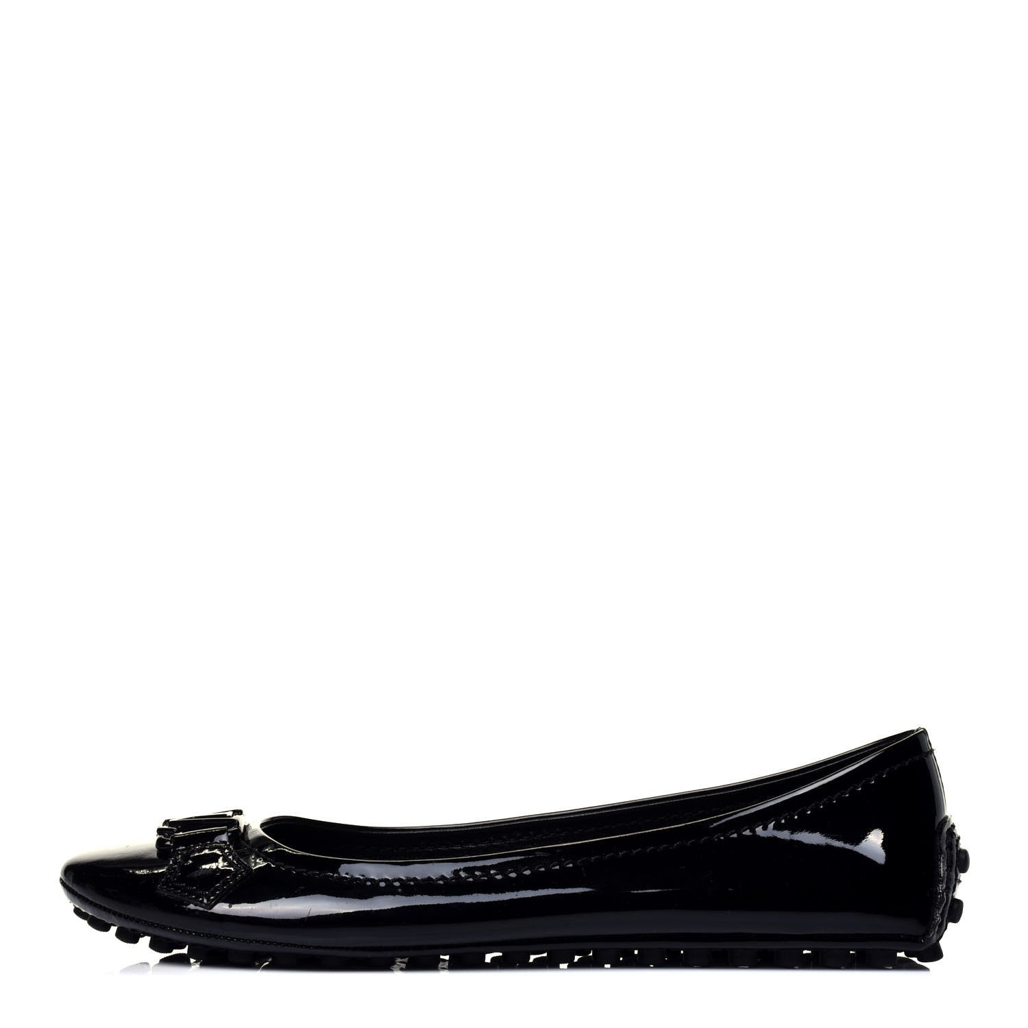 Louis Vuitton Patent Calfskin Oxford Ballerina Flats 36.5 Black 1 of 8