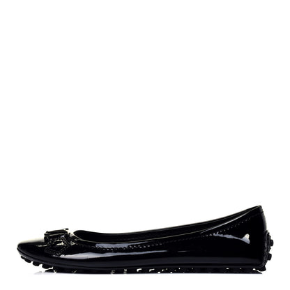 Louis Vuitton Patent Calfskin Oxford Ballerina Flats 36.5 Black 1 of 8