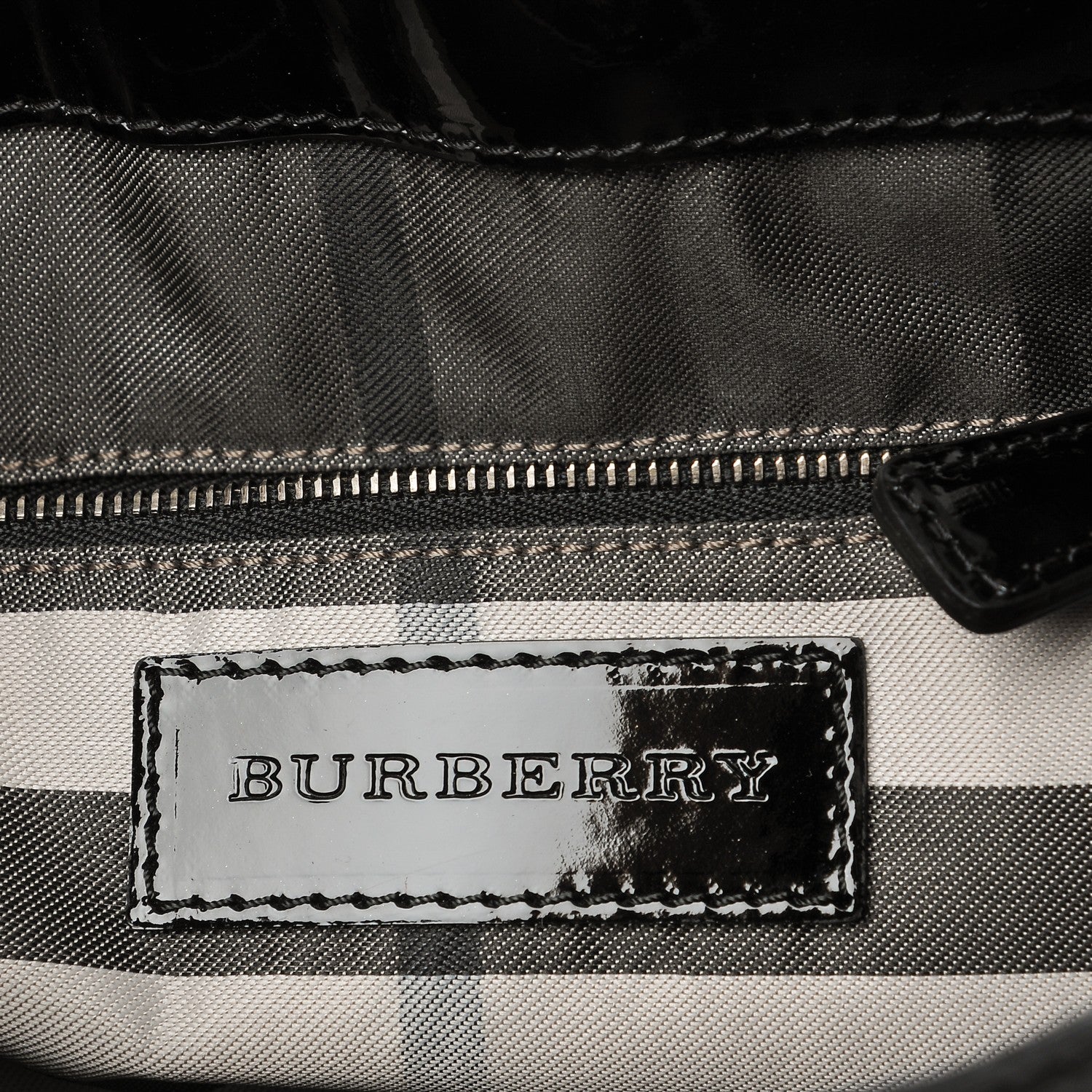 Burberry Patent Quilted Small Eastmore Landscape Tote Black 6 of 15