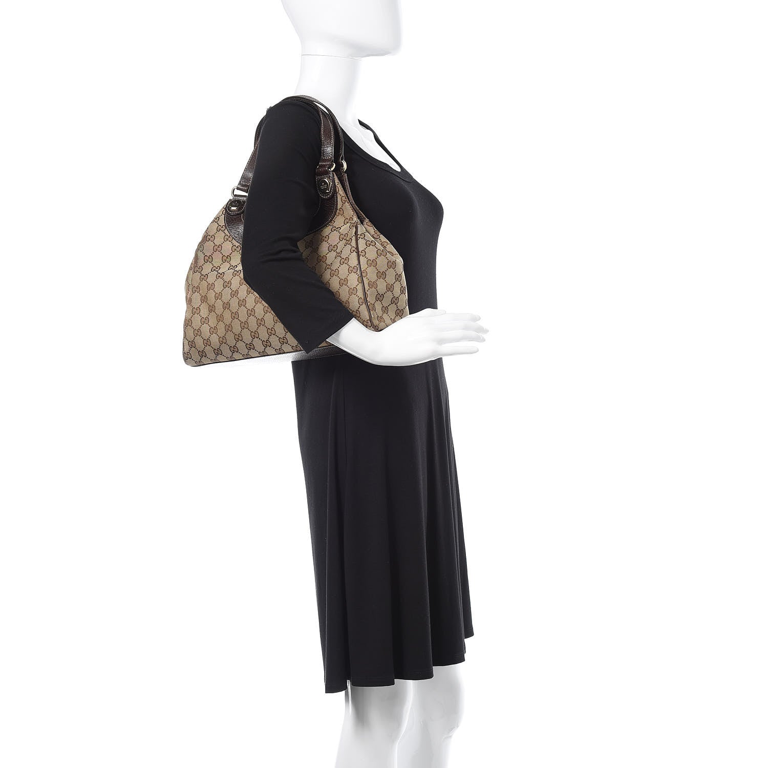 Gucci Monogram Medium Charmy Shoulder Bag Dark Brown 2 of 16
