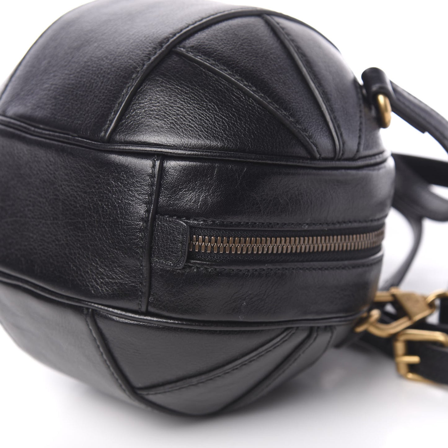 Piuma Lux Energy Mini Tifosa Basketball Shaped Shoulder Bag Black