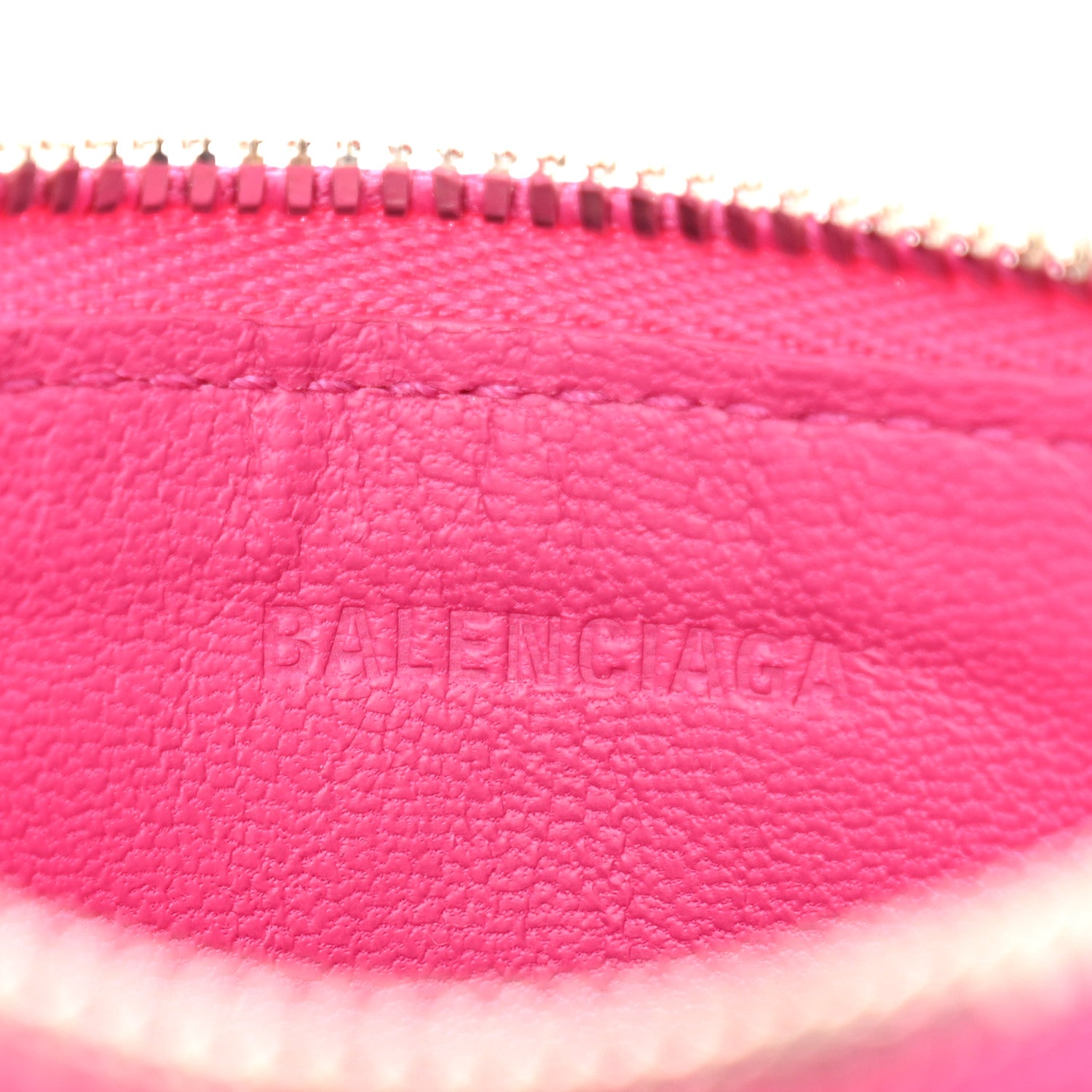 Balenciaga Grained Calfskin Large Cash Long Coin Card Holder Hot Pink 6 of 10