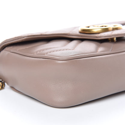 Gucci Calfskin Matelasse Super Mini GG Marmont Shoulder Bag Porcelain Rose 8 of 11